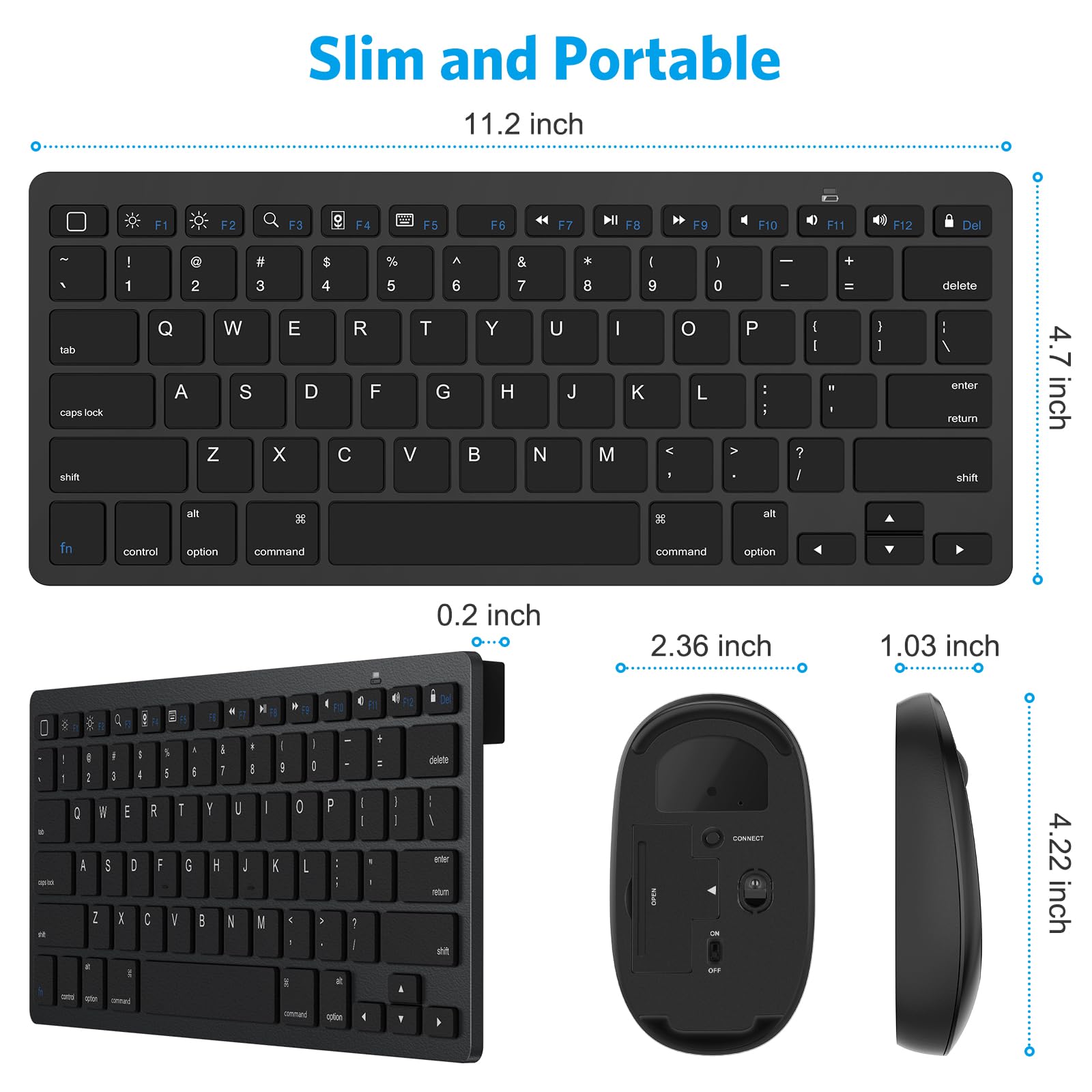 Apple - MCC　キーボード&amp;マウス Amazon.com: OMOTON Bluetooth Keyboard & Mouse Combo